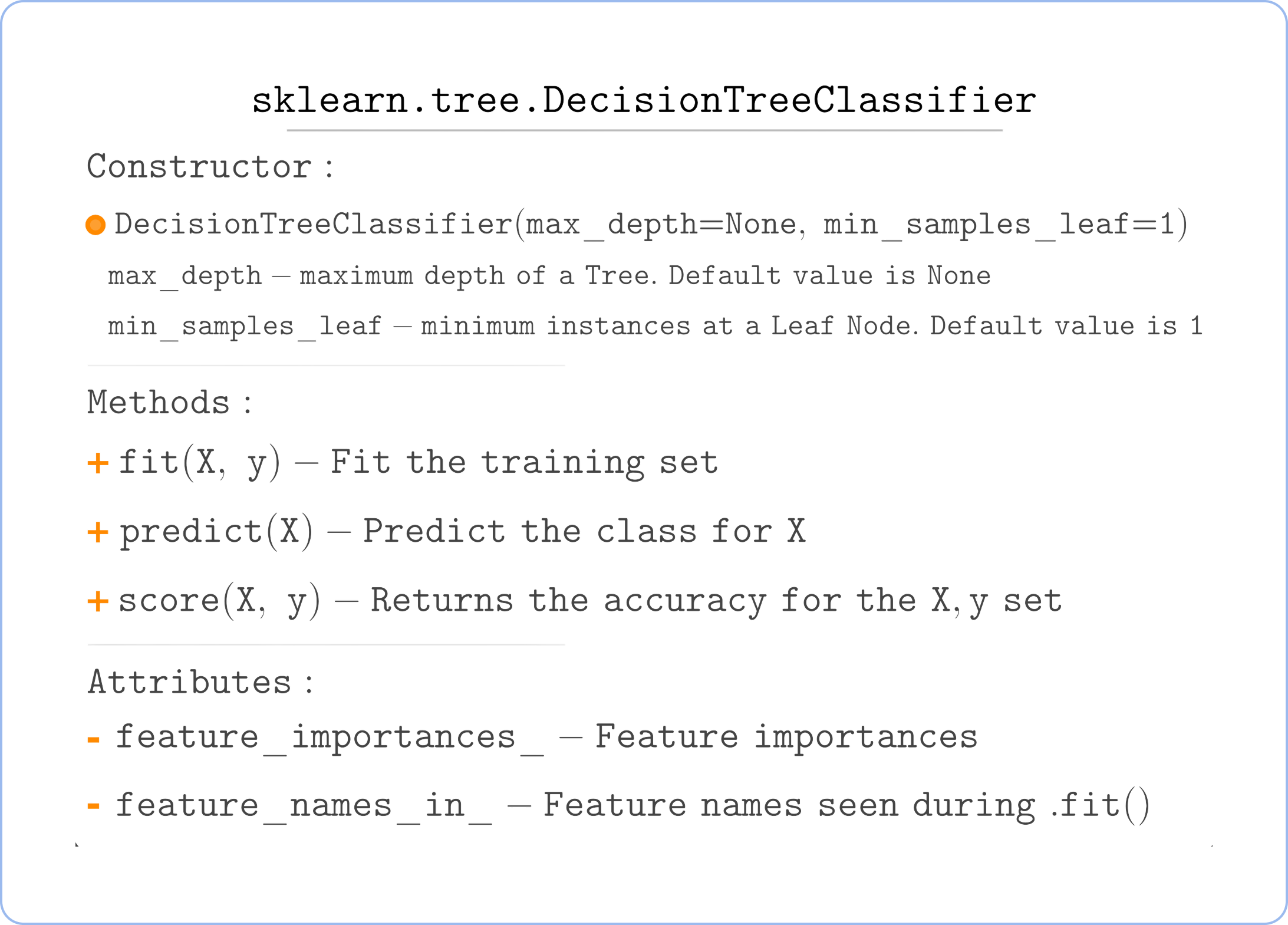 DecisionTreeClass