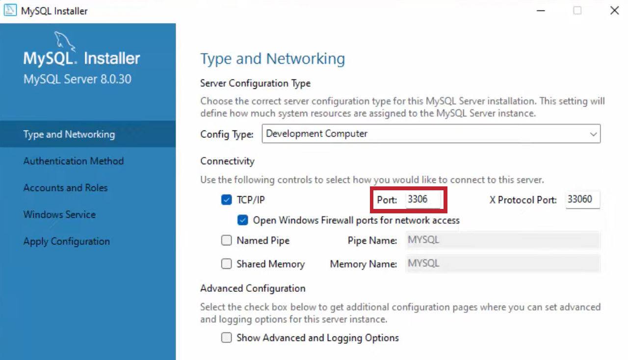 Installation MySQL for Windows